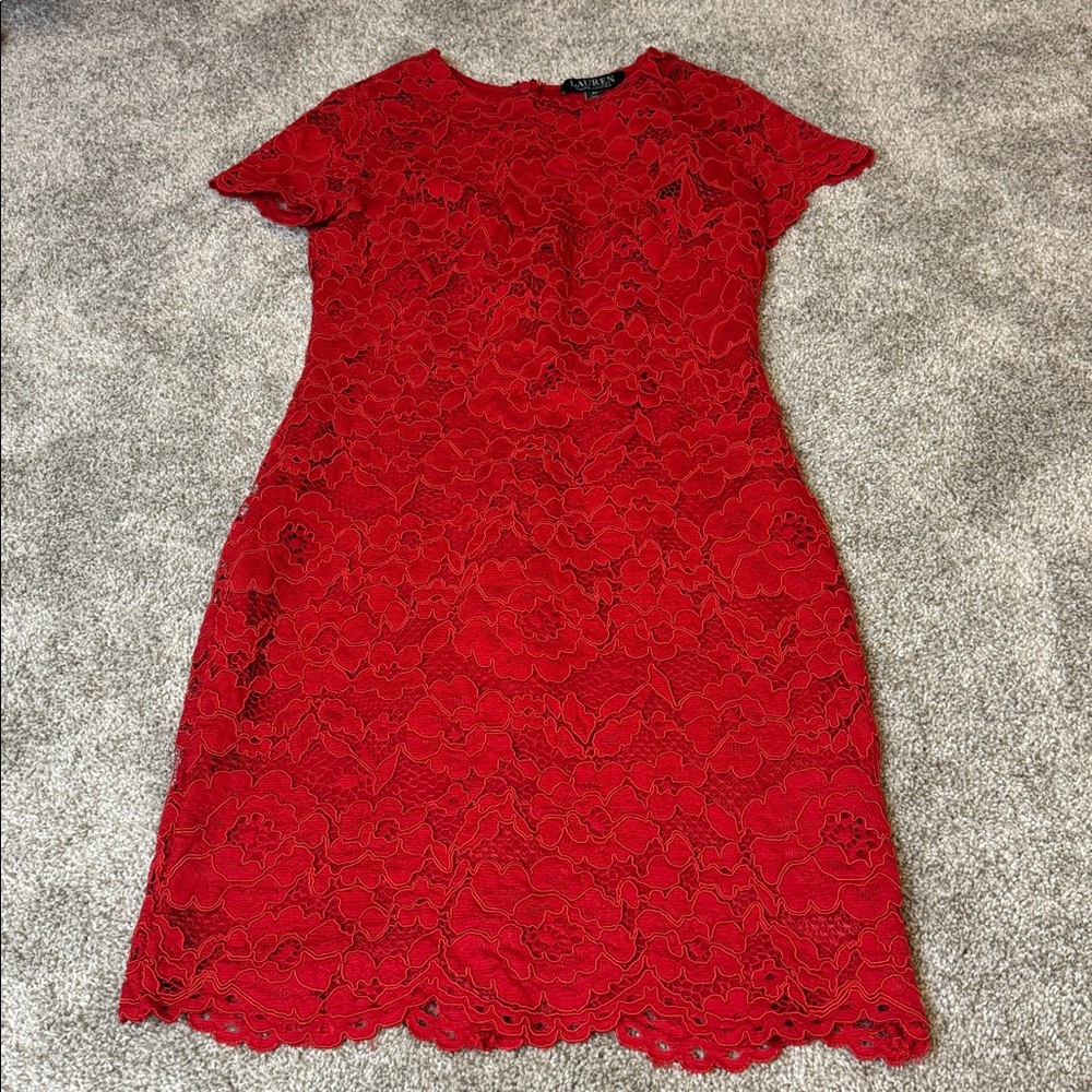 Ralph Lauren Lace Pencil Dress
